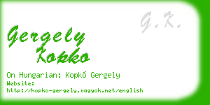 gergely kopko business card