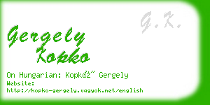 gergely kopko business card